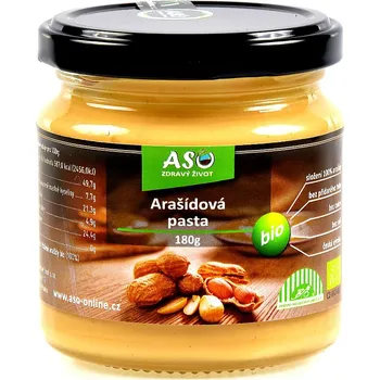 Sušená potravina ASO - Zdravý život Arašídová pasta BIO Hmotnost: 180g