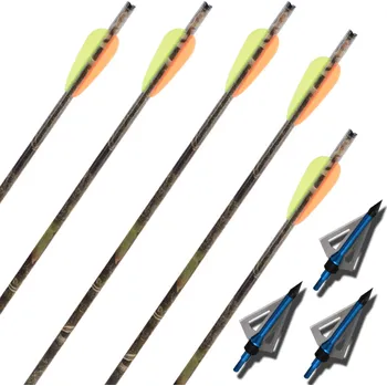 Hliníkový šíp X-BOW ECO Camo - 2219 - 20 palců - 3 ks vč. Broadheads