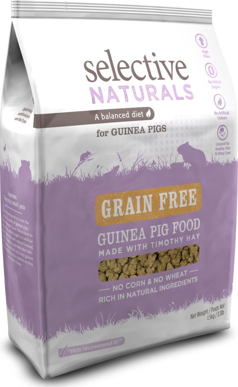 Selective grain free guinea pig clearance food