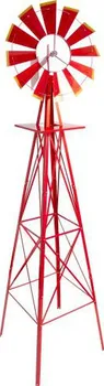 Zahradní dekorace Tuin Větrný mlýn 245 cm červený