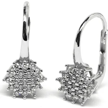 Prsten Klenoty Budín Luxusní zlaté náušnice s diamanty z bílého zlata na patent J-28291-17 (J-28291-17 - POŠTOVNÉ ZDARMA!!)