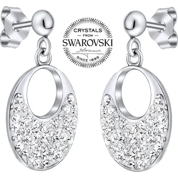 Náušnice SILVEGO stříbrné náušnice na puzetu se Swarovski® krystaly SILVEGOB36096