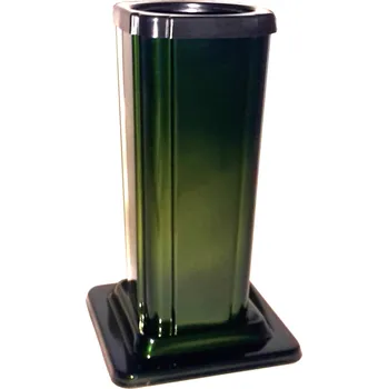 Smuteční dekorace Nerezová vázička, hluboká zelená