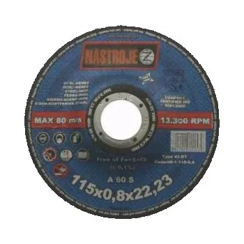 Řezný kotouč řezný kotouč na ocel nerez 125x0,8mm slabý řezný kotouč na železo 0,8m