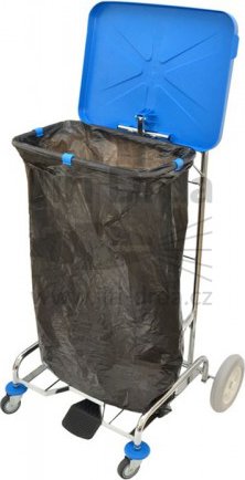 Úklidový vozík - Pedal Bag 220, pytel 120 l, výklopné víko na pedál