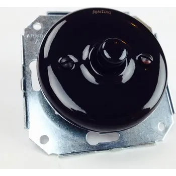 vypínač FONTINI by Font Barcelona Porcelánové tlačítko GARBY COLONIAL s časovým spínačem Barva: černá 31 316 27 2