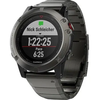 Sporttester Garmin Fenix 5X Sapphire Gray Optic, Metal Band