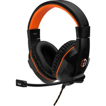 Elektronika BML HERNÍ SLUCHÁTKA S FLEXIBILNÍM MIKROFONEM ČERNÁ/ORANŽOVÁ