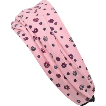 Čelenka růžová čelenka do vlasů s kytičkami