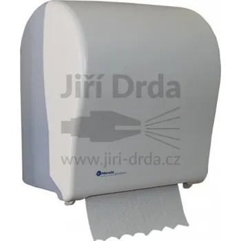 Zásobník na papírové ručníky Mechanický podavač papírových ručníků MERIDA SOLID CUT, bílý, MAXI role