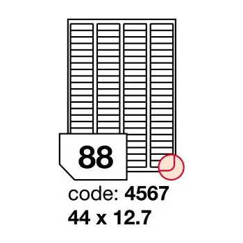 Samolepící etiketa Samolepící etikety Rayfilm Office 44x12,7 mm 300 archů, inkjet, R0105.4567D