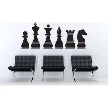 Samolepící dekorace Dekorace-steny.cz - Samolepky na zeď - Šachy, 30 x 80 cm - 830