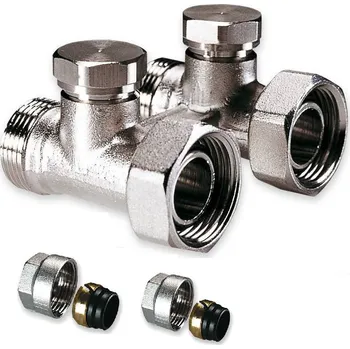 Hlavice pro radiátor Ventilový dopojovací set pro radiátory se spodním připoj., přímé provedení, měď 15 SETdopoj.VKP-CU