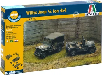 Plastikový model Fast Assembly military Willys Jeep 1/4 ton 4x4 1:72