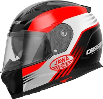 Helma na motorku Cassida Apex Jawa červená/černá/šedá