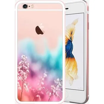 Pouzdro na mobilní telefon iSaprio Rainbow Grass pro Apple iPhone 6 Plus/6S Plus Rose Gold
