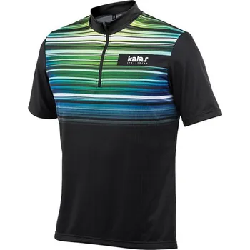cyklistický dres Kalas Dres Biker X8 zelený/modrý/černý dres s krátkým rukávem