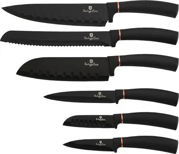 Kuchyňský nůž Berlingerhaus Black Rose Collection sada nožů s nepřilnavým povrchem 6 ks