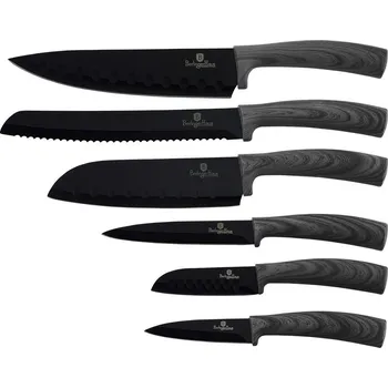 Kuchyňský nůž Berlingerhaus Forest Dark Line Sada nožů s nepřilnavým povrchem 6 ks