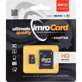 Imro microSDXC 64 GB Class 10 UHS-I U1…
