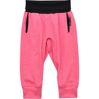 Dámské kalhoty růžové harémky s pružným pasem