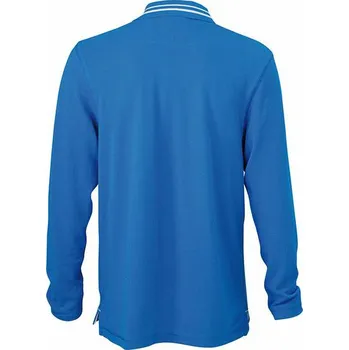 Pánská košile Daiber Pánská polokošile Polo Long-Sleeved JN968 Barva: Kobaltová - Bílá základní, Velikost: L