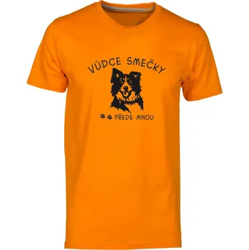 Pánská móda TUKAN AGENCY Pánské tričko Vůdce smečky Border kolie Barva: Oranžová, Velikost: S