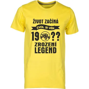 TUKAN AGENCY Pánské tričko Zrození Legend 19?? čtyřkolka Barva: Žlutá, Velikost: S