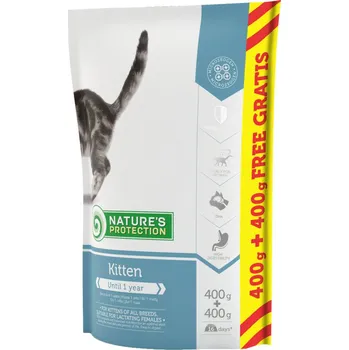 Nature´s Protection Cat Dry Kitten, 400 g + 400 g