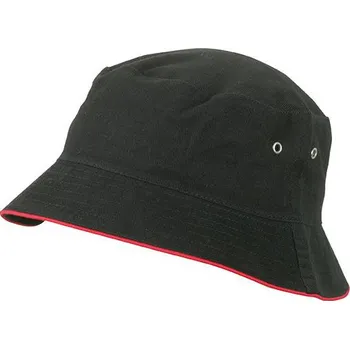 Klobouk Daiber - čepice Dětský klobouček Fisherman Piping Barva: Černá - Červená