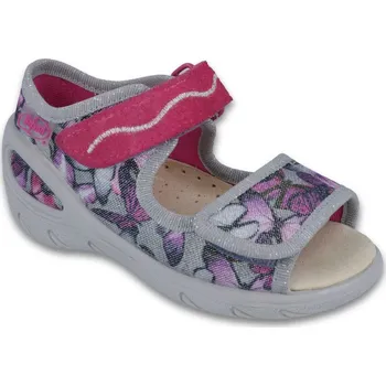 Dívčí sandály Sandálky Befado Sunny 433P029 433X029 s koženou stélkou s motýlky velikost: 22