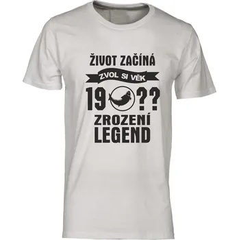 Pánské tričko TUKAN AGENCY Pánské tričko Zrození Legend 19?? rybář Barva: Bílá, Velikost: XL