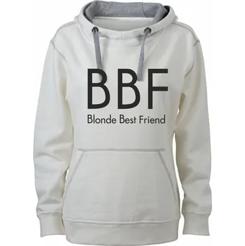 Pánská mikina TUKAN AGENCY Dámská mikina BBF Blonde Best Friend Barva: Bílá základní, Velikost: XXL