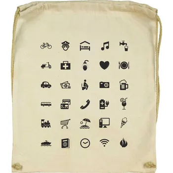 Městský batoh TUKAN AGENCY Batoh - gymsack pro cestovatele World Barva: Přírodní