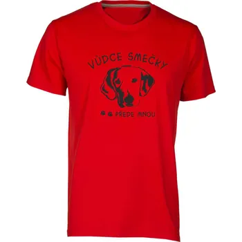 TUKAN AGENCY Pánské tričko Vůdce smečky Zlatý retrívr Barva: Červená, Velikost: M