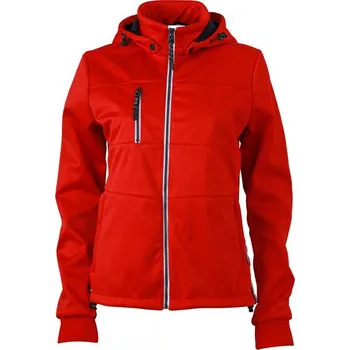 Dámská vesta Dámská 3-vrstvá softshellová bunda Maritime JN1077 Barva: Červená - Bílá základní, Velikost: S