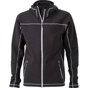 Daiber Pánská bunda Strecthfleece Jacket JN587 Barva: Černá - Stříbrná, Velikost: XXL