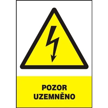 Značení Pozor - uzemněno