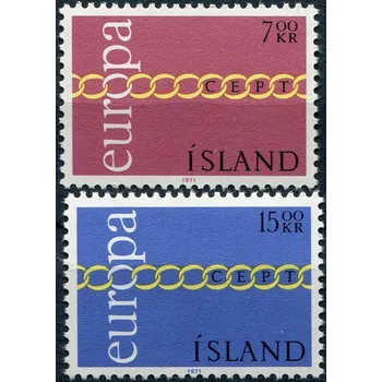 Poštovní známka (1971) MiNr. 451 - 452 ** - Island - EUROPA - C.E.P.T. 1971
