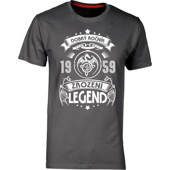 Pánské tričko Pánské tričko Zrození Legend dragon Barva: Šedá ocelová, Velikost: XL - zvol svůj ročník