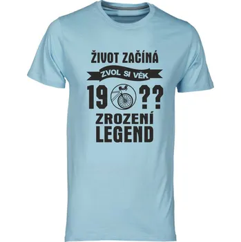 Pánské tričko TUKAN AGENCY Pánské tričko Zrození Legend 19?? cyklo Barva: Modrá světlá, Velikost: XL
