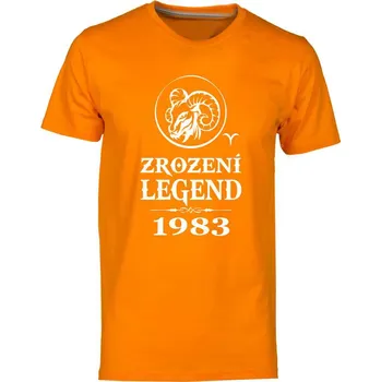 TUKAN AGENCY Pánské tričko Zrození Legend znamení Beran Barva: Oranžová, Velikost: XL