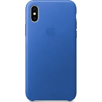 Pouzdro na mobilní telefon Apple iPhone X Leather Case Electric Blue