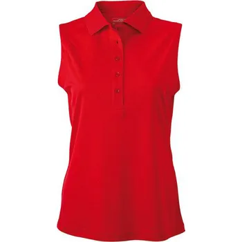Daiber Dámské funkční polo tílko Active Sleeveless JN575 Barva: Červená, Velikost: M