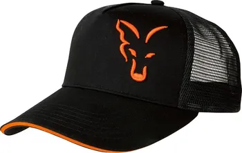 Rybářské oblečení Fox Kšiltovka Black & Orange Trucker Cap