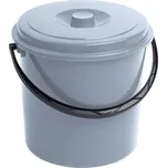 Curver kbelík s víkem 16 l šedý