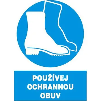 Značení Používej ochrannou obuv