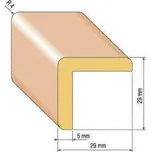 Dřevěná rohová lišta, 29x29 mm Varianta: borovice 2 metry