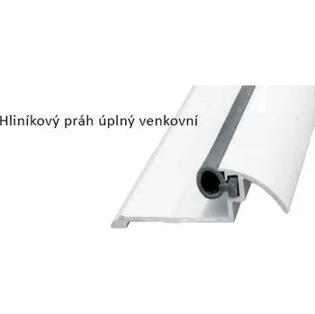 Těsnění do okna a dveří Hliníková lišta prahová těsnící - práh úplný venkovní s odvedením dešťové vody Varianta: délka 93 cm