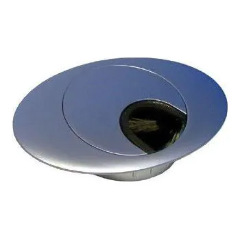 Nábytkové kování Průchodka kabelová, ovál, průměr 60 mm, doprodej Varianta: Průchodka kabelová, ovál, průměr 60 mm, chrom matný